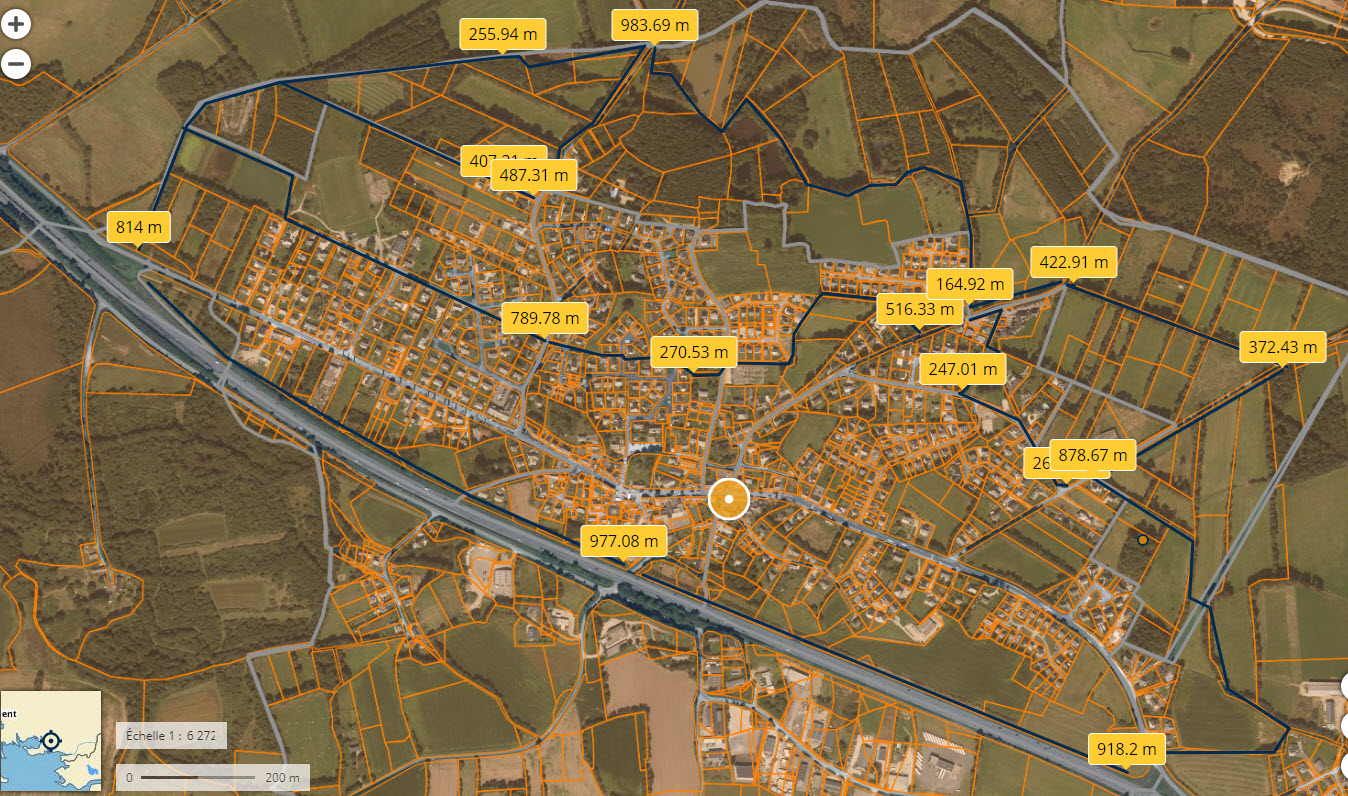 chemins pietons longueurs