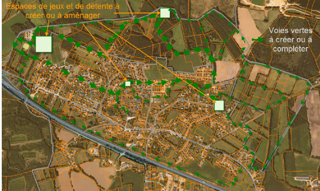 chemins pietons vue ensemble